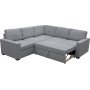 Hjørnesofa Belissa med sengefunksjon og oppbevaring - 235x235 cm - mørkegrå Hjørnesofa Belissa med sengefunksjon og oppbevaring - 235x235 cm - mørkegrå
