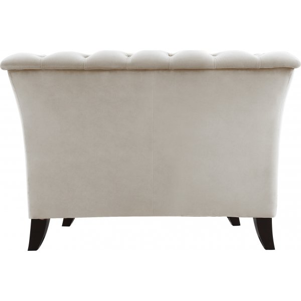 Lenestol i chesterfield beige fl�yel - Milton