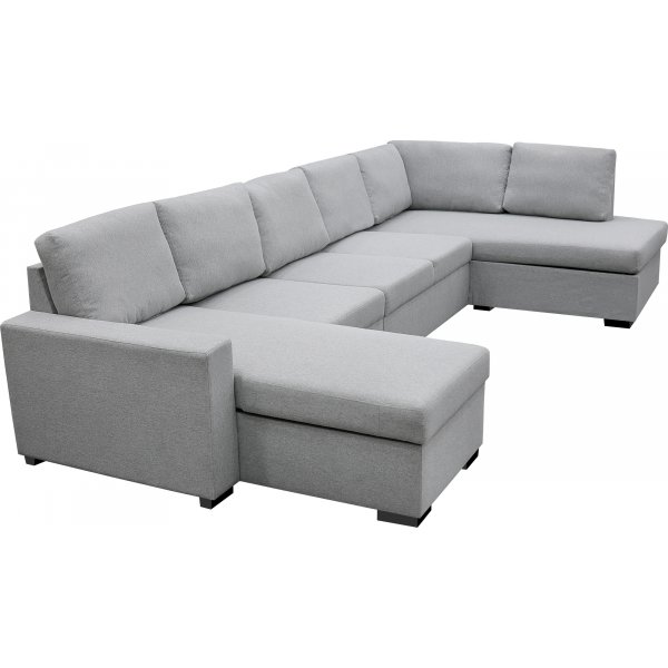 U-sofa Solna XL med oppbevaring - 367 cm - lys grå U-sofa Solna XL med oppbevaring - 367 cm - lys grå