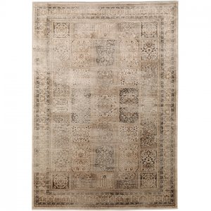Kunstig silketeppe - Vintage - Elfenben - 200x290 cm