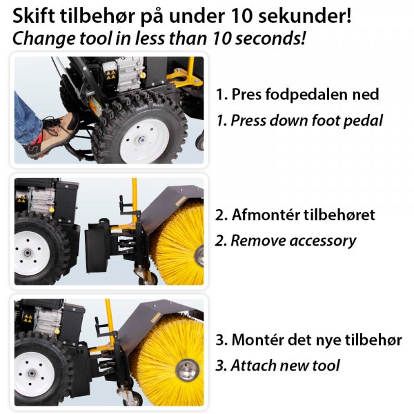 Kombimaskin 208 cc med snøfreser Kombimaskin 208 cc med snøfreser