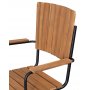 Holm� utend�rs spisestuestol med armlener brun/svart