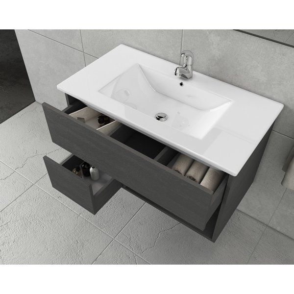 Mbelpakke Sorrento 85 - Grafittfarget med speil- & sideskap