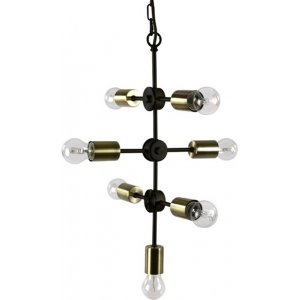 Taklampe Svart / Messing