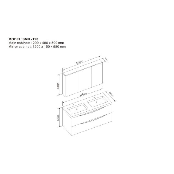 Baderomsmbler Par - Hvit