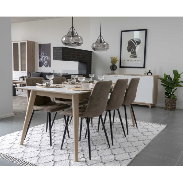 Middelfart spisestuestol - lys brun/svart Middelfart spisestuestol - lys brun/svart