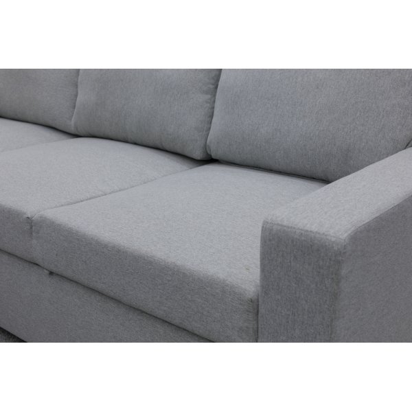 Hjørnesofa Belissa med sengefunksjon og oppbevaring - 235x235 cm - mørkegrå Hjørnesofa Belissa med sengefunksjon og oppbevaring - 235x235 cm - mørkegrå