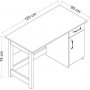 Naturlig skrivebord 120 x 60 cm - Hvit Naturlig skrivebord 120 x 60 cm - Hvit