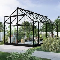 Drivhus Neptunus - Sort 11,2 m² herdet glass Drivhus Neptunus - Sort 11,2 m² herdet glass