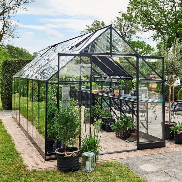 Drivhus Qube 13 m - Sort