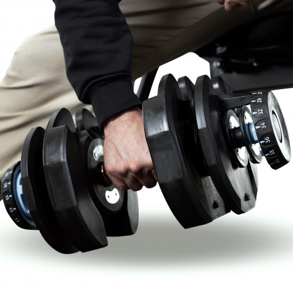 Justerbar manual 39kg | 17 vektniver | Banelper