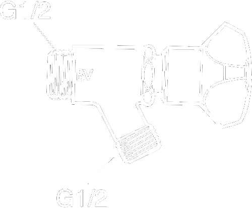 Gustavsberg Kranventil med tilbakeslagsventil, matt krom