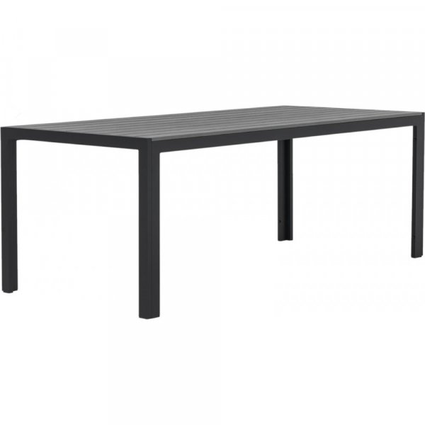 Utendrs spisegruppe - Las Vegas og Asta | Sort aluminium | Stoler med 6 posisjoner