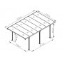 Frittstående carport Andy B - 502x313 cm byggesett i aluminium og metall Frittstående carport Andy B - 502x313 cm byggesett i aluminium og metall