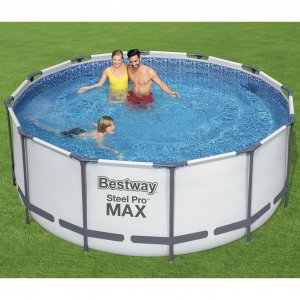 Bestway Steel Pro MAX overjordisk basseng Ø3,6 m - 122 cm dypt Bestway Steel Pro MAX overjordisk basseng Ø3,6 m - 122 cm dypt