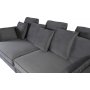 Sofa 250 cm bred m�rkegr� fl�yel 114 cm dyp