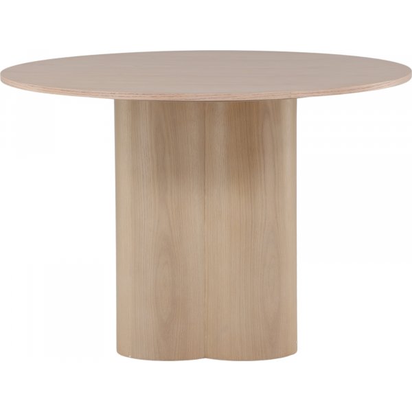 Spisebord rundt 110 cm hvitvasket - Olivia Spisebord rundt 110 cm hvitvasket - Olivia