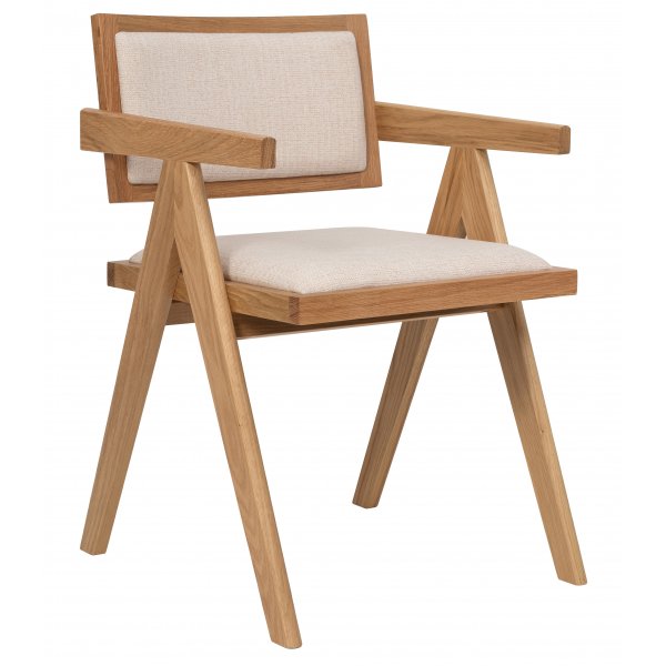 Lenestol Natur/Lin 100 % FSG-sertifisert heltre eik - Greta Lenestol Natur/Lin 100 % FSG-sertifisert heltre eik - Greta