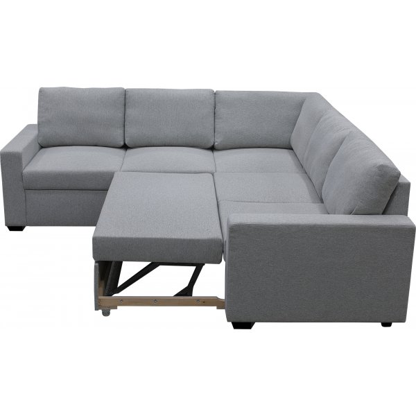 Hjørnesofa Belissa med sengefunksjon og oppbevaring - 235x235 cm - mørkegrå Hjørnesofa Belissa med sengefunksjon og oppbevaring - 235x235 cm - mørkegrå