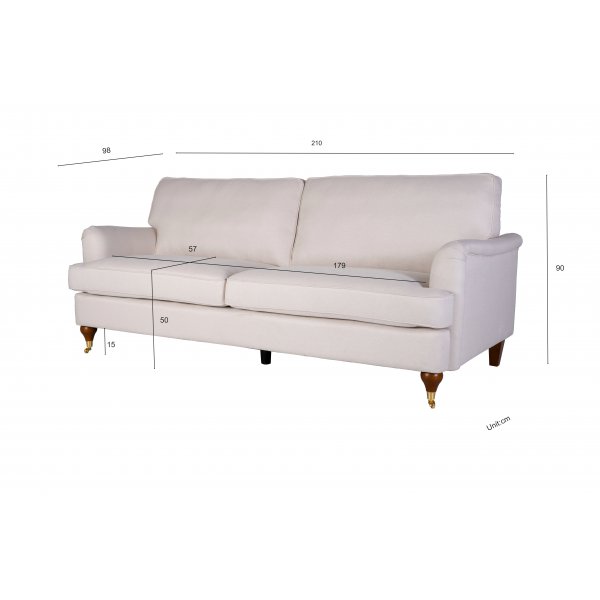 3-seters sofa beige Howard Watford Deluxe