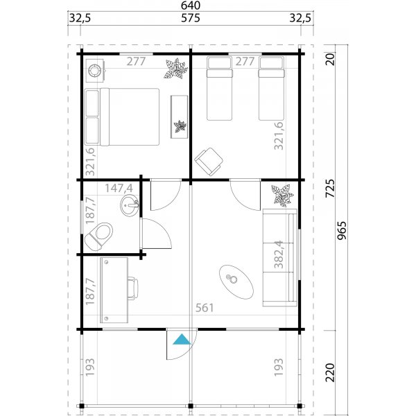 Feriehus Olafh - 44,3 m² Feriehus Olafh - 44,3 m²