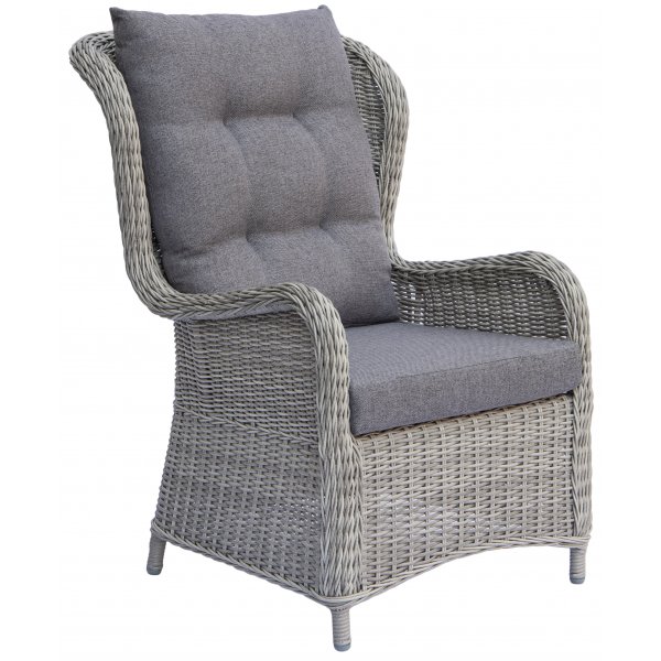 Milano utembelsett (2 lenestoler, 1 bord) - Gr kunstrotting