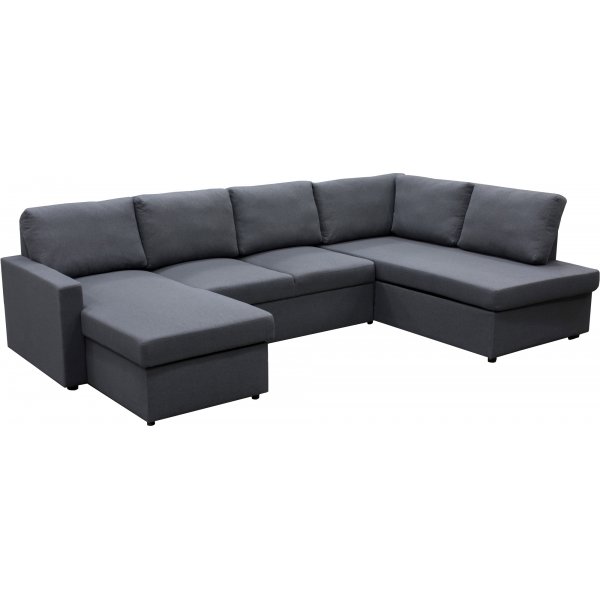 U-sofa sovesofa Tärnö med oppbevaring - 304 cm - mørkegrå U-sofa sovesofa Tärnö med oppbevaring - 304 cm - mørkegrå