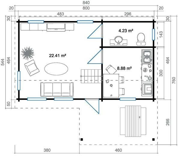 Fritidshus Barbro - 56,5 m² Fritidshus Barbro - 56,5 m²