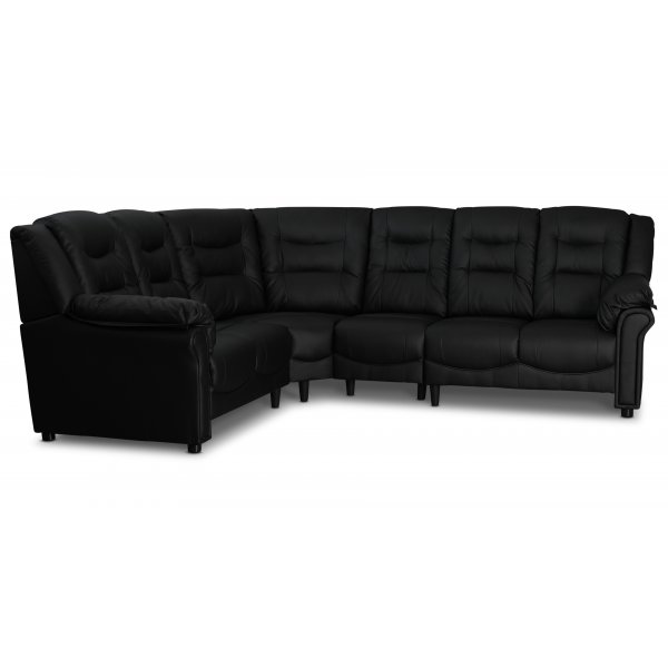 Hjørnesofa svart kunstskinn 5-seters - Beijing Hjørnesofa svart kunstskinn 5-seters - Beijing
