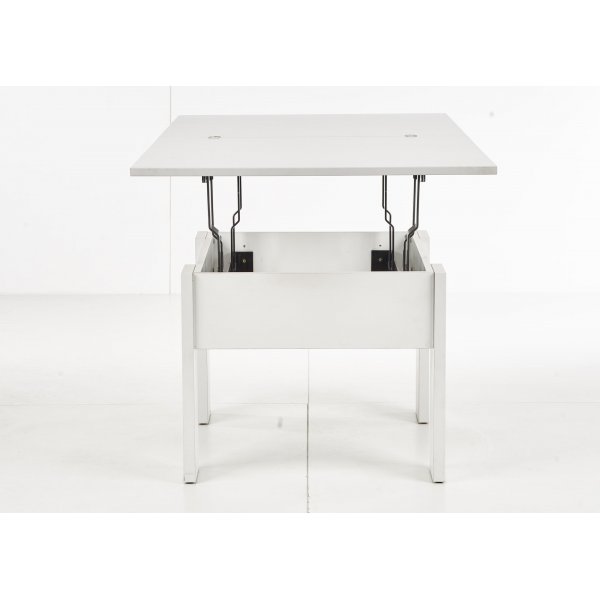 Serafin justerbart salongbord 80-160 x 80 cm - Hvit
