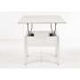 Serafin justerbart salongbord 80-160 x 80 cm - Hvit