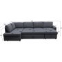 Sovesofa U-modell m�rkegr� - T�rn�