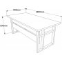 Markens skrivebord 180x90 cm - Barokk