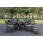 Utegruppe Marbella: Scottsdale rundt brunt spisebord Ø112 cm inkludert 4 Marbella lenestoler i naturfarget kunstrotting Utegruppe Marbella: Scottsdale rundt brunt spisebord Ø112 cm inkludert 4 Marbella lenestoler i naturfarget kunstrotting