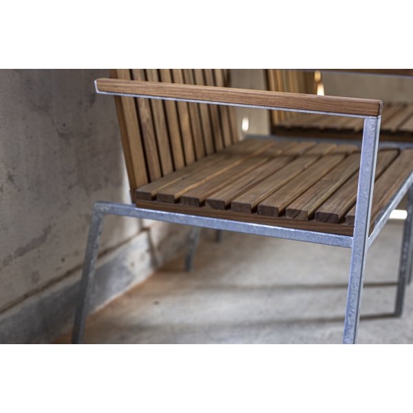 Alva spisestol - Teak / Galvanisert st�l