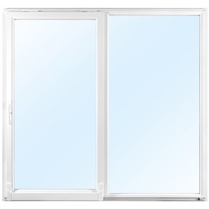 2-delt skyvedør i 3-lags glass - Helglassert - PVC - U-verdi 0,96