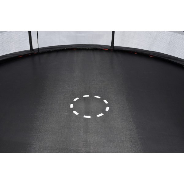 Nedgravd trampoline med sikkerhetsnett - 396 cm