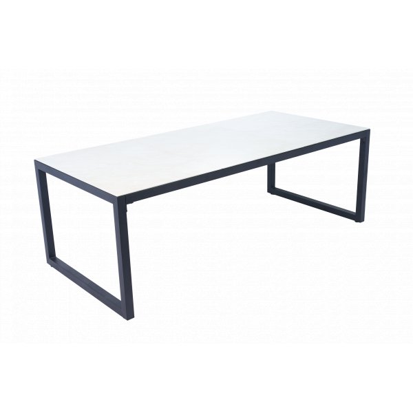 Spisegruppe 6 stoler + bord 215 cm + gr�/svart utend�rs spisegruppe