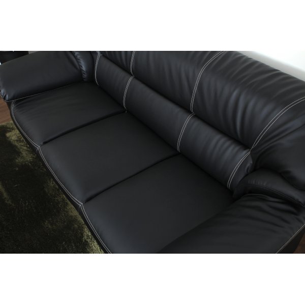 Dominic sofa 3-seter - Svart kunstskinn Dominic sofa 3-seter - Svart kunstskinn