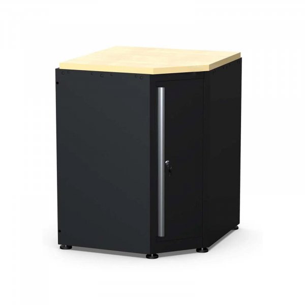 Hjørnemodul for garasjeoppbevaring 850x2025 mm | Svart og grå Hjørnemodul for garasjeoppbevaring 850x2025 mm | Svart og grå