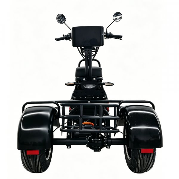 Elscooter Trehjulssykkel - Svart 2000W + L�s kjede
