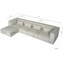 Nees modulsofa - midtseksjon - Stone White Nees modulsofa - midtseksjon - Stone White