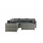Loungegruppe gr� hj�rnesofa i kunstrotting - Amazon
