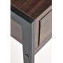 Skrivebord med skuffer valn�tt 123 cm bredt