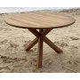 Salt rundt spisebord i teak - 120 cm diameter