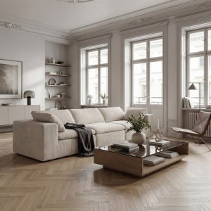 Kordfl�yelssofa 320 cm Beige