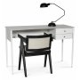 Flash-skrivebord 120x50 cm - Hvit / Messing