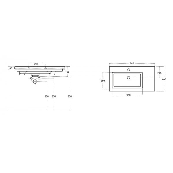 Møbelpakke Luxus 85 granitt Møbelpakke Luxus 85 granitt