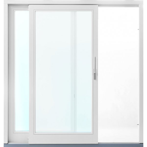 2-delt fasadeparti i aluminium med skyvedører - 3-lags glass + Ramme ermer 2-delt fasadeparti i aluminium med skyvedører - 3-lags glass + Ramme ermer