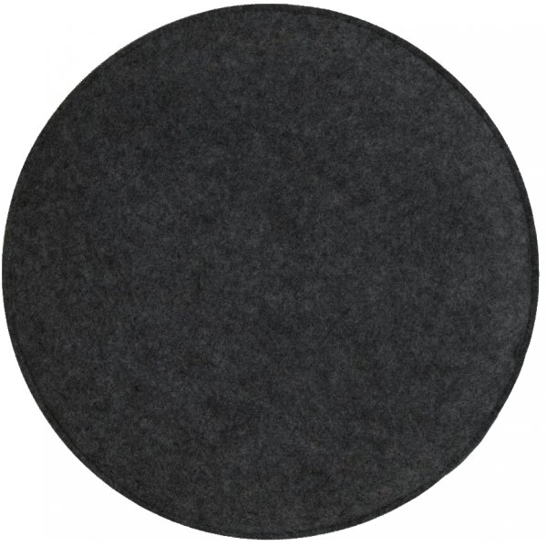 Rund stolpute i svart polyesterfilt - 35 cm